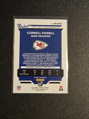 2021 Donruss #TR-CPO Cornell Powell The Rookies Autographs #/299 - Thumbnail 2