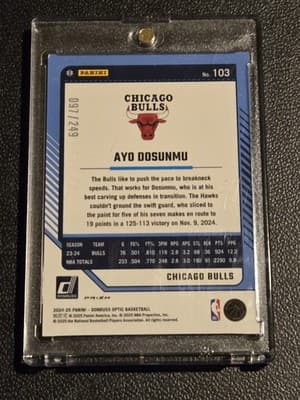 2024-25 Donruss Optic #103 Ayo Dosunmu Premium Box Set #/249 - Thumbnail 2