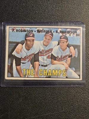 1967 Topps #1 The Champs (Frank Robinson / Hank Bauer / Brooks Robinson - Image 1