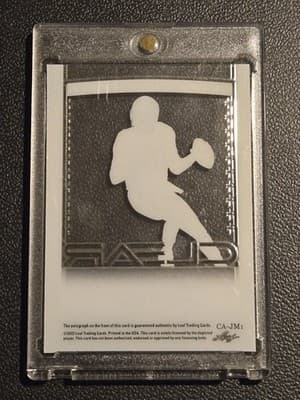 2022 Leaf Trinity #CA-JM1 Joe Montana Clear Autographs Silver #/99 - Thumbnail 2