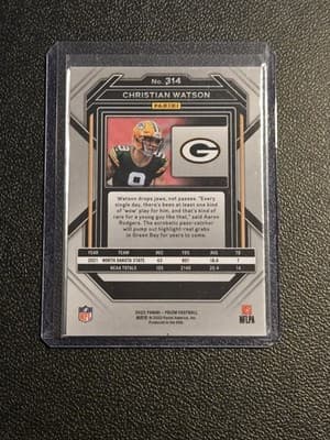 2022 Panini Prizm #314 Christian Watson Silver - Thumbnail 2