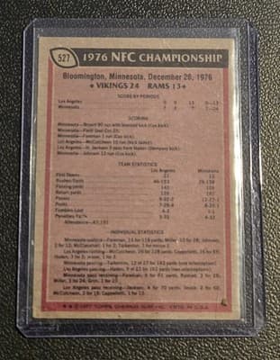1977 Topps #527 1976 NFC Championship - Thumbnail 2
