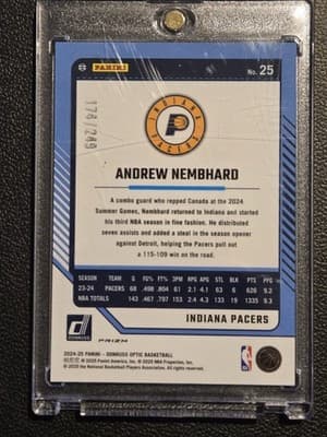 2024-25 Donruss Optic #25 Andrew Nembhard Premium Box Set #/249 - Thumbnail 2