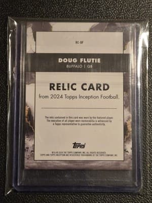 2024 Topps Inception #RC-DF Doug Flutie Relics Red #/75 - Thumbnail 2