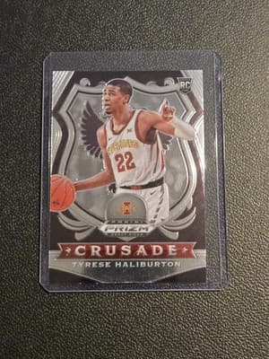 2020 Panini Prizm Draft Collegiate Tyrese Haliburton Red White and Blue - Image 1