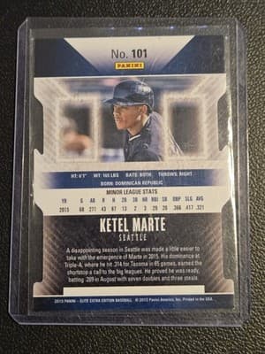 2015 Panini Elite Extra Edition #101 Ketel Marte Purple Status-Die Cut #/150 - Thumbnail 2