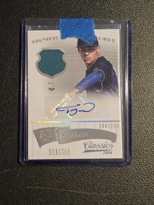 2014 Panini Classics Taijuan Walker Significant Signatures Jerseys Silver #/299 - Image 1