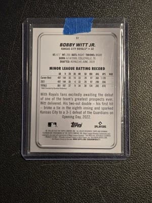 2022 Bowman Platinum #51 Bobby Witt Jr. - Thumbnail 2