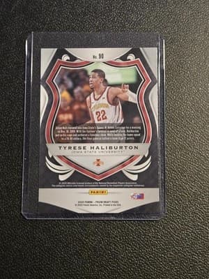 2020 Panini Prizm Draft Collegiate Tyrese Haliburton Red White and Blue - Thumbnail 2