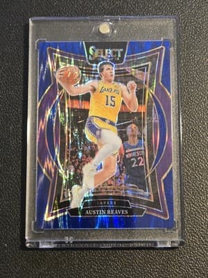 2024-25 Panini Select #40 Austin Reaves Blue Flash Prizm #/99 - Image 1