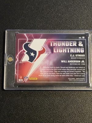 2023 Panini Zenith C.J. Stroud / Will Anderson Jr. Thunder and Lightning Silver - Thumbnail 2