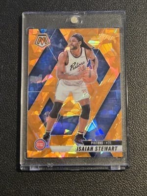 2024-25 Panini Mosaic #93 Isaiah Stewart Orange Ice Mosaic #/49 - Image 1