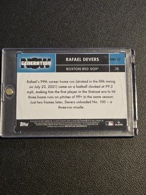 2022 Topps #GN-9 Rafael Devers Generation Now - Thumbnail 2