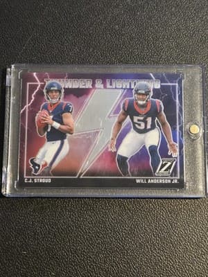 2023 Panini Zenith C.J. Stroud / Will Anderson Jr. Thunder and Lightning Silver - Image 1
