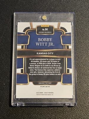 2024 Panini Select #84 Bobby Witt Jr. Red and Blue Prizms - Thumbnail 2