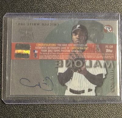 2002 Topps Pristine #PE-CM Corwin Malone Personal Endorsements - Thumbnail 2