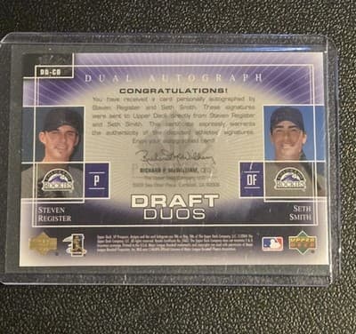 2004 SP Prospects Steven Register/Seth Smith Draft Duos Dual Autographs #/175 - Thumbnail 2