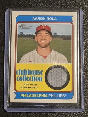 2023 Topps Heritage #CCR-AN Aaron Nola Clubhouse Collection Relics - Image 1