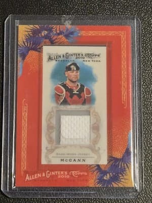 2010 Topps Allen & Ginter #AGR-BM Brian McCann Relics - Image 1