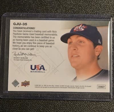 2009 Upper Deck Signature Stars #GJU-35 Nick Pepitone USA Star Prospects Jerseys - Thumbnail 2