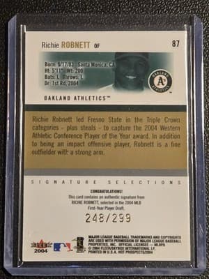 2004 Fleer Hot Prospects Draft Edition #87 Richie Robnett #/299 - Thumbnail 2