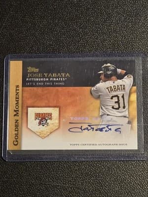 2012 Topps #GMA-JTA Jose Tabata Golden Moments Autographs - Image 1