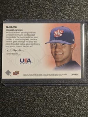2009 Upper Deck Signature Stars Christian Colon USA Star Prospects Jerseys - Thumbnail 2