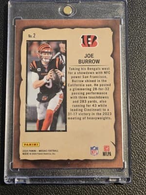 2024 Panini Mosaic #2 Joe Burrow Notoriety - Thumbnail 2