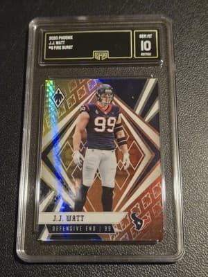2020 Panini Phoenix #6 J.J. Watt Fire Burst GMA 10 - Image 1