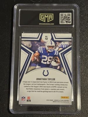 2024 Panini Rookies & Stars #42 Jonathan Taylor Purple GMA 10 #/299 - Thumbnail 2