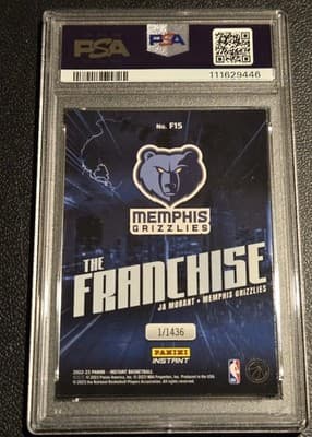 2022-23 Panini Instant NBA The Franchise #F15 Ja Morant #/1436 PSA 9 - Thumbnail 2