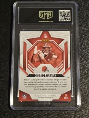 2023 Panini Rookies & Stars #116 Cedric Tillman True Blue GMA 9 #/49 - Thumbnail 2