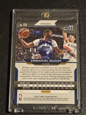 2020-21 Panini Prizm #176 Emmanuel Mudiay Red Prizms #/299 - Thumbnail 2