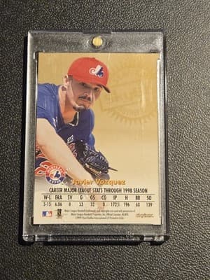 1999 SkyBox Premium #NNO Javier Vazquez Autographics - Thumbnail 2