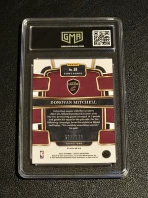 2023-24 Panini Select #38 Donovan Mitchell Maroon Prizms GMA 10 #/175 - Thumbnail 2