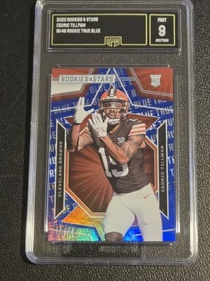 2023 Panini Rookies & Stars #116 Cedric Tillman True Blue GMA 9 #/49 - Image 1