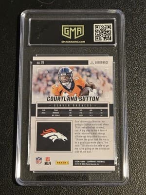 2024 Panini Luminance #19 Courtland Sutton Red GMA 10 #/25 - Thumbnail 2