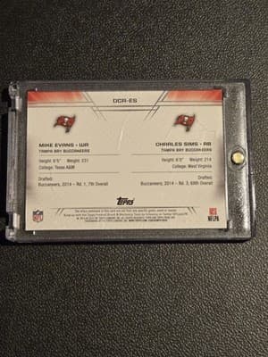 2014 Topps Prime #DCR-ES Mike Evans / Charles Sims Dual Combo Relics #/142 - Thumbnail 2