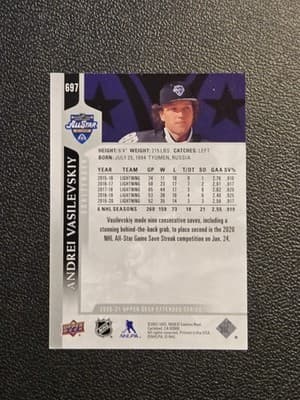 2020-21 Upper Deck #697 Andrei Vasilevskiy - Thumbnail 2