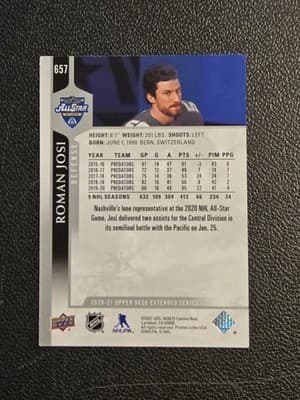 2020-21 Upper Deck #657 Roman Josi - Thumbnail 2