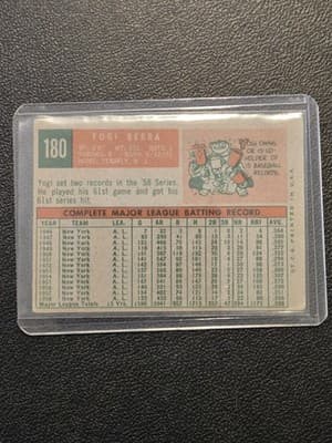 1959 Topps #180 Yogi Berra - Thumbnail 2