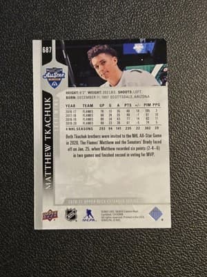 2020-21 Upper Deck #687 Matthew Tkachuk - Thumbnail 2