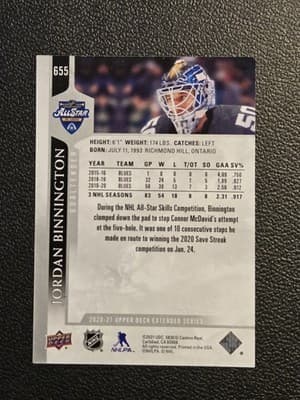 2020-21 Upper Deck #655 Jordan Binnington - Thumbnail 2
