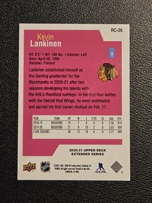 2020-21 Upper Deck #RC-26 Kevin Lankinen Rookie Class SE - Thumbnail 2