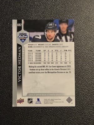 2020-21 Upper Deck #692 Victor Hedman - Thumbnail 2