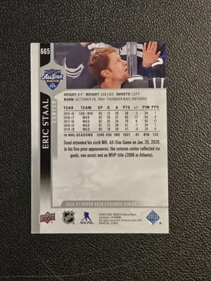 2020-21 Upper Deck #665 Eric Staal - Thumbnail 2