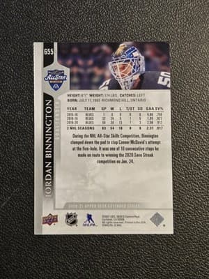 2020-21 Upper Deck #655 Jordan Binnington - Thumbnail 2