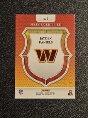 2024 Panini Select #2 Jayden Daniels Select Certified Rookies - Thumbnail 2
