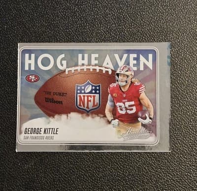 2025 Panini Absolute #HH-GKE George Kittle Hog Heaven off-centered - Image 1