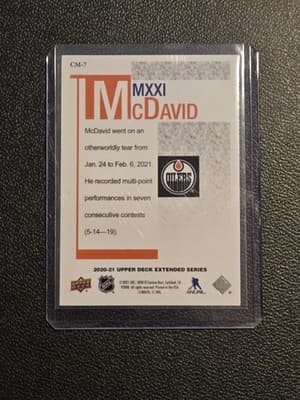 2020-21 Upper Deck #CM-7 Connor McDavid McDavid MMXXI - Thumbnail 2